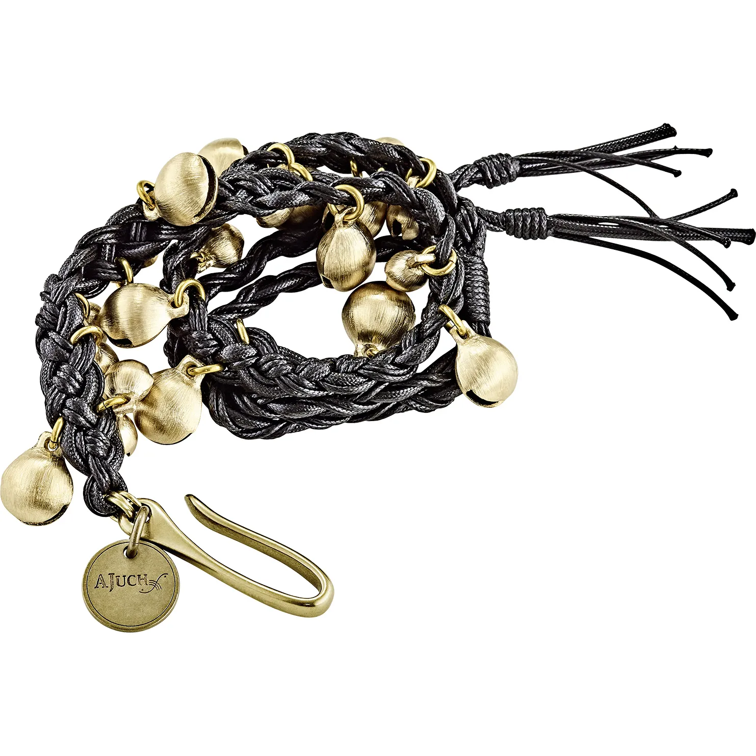 Grelots Meinl Ajuch Bells Medium - Black/Rope