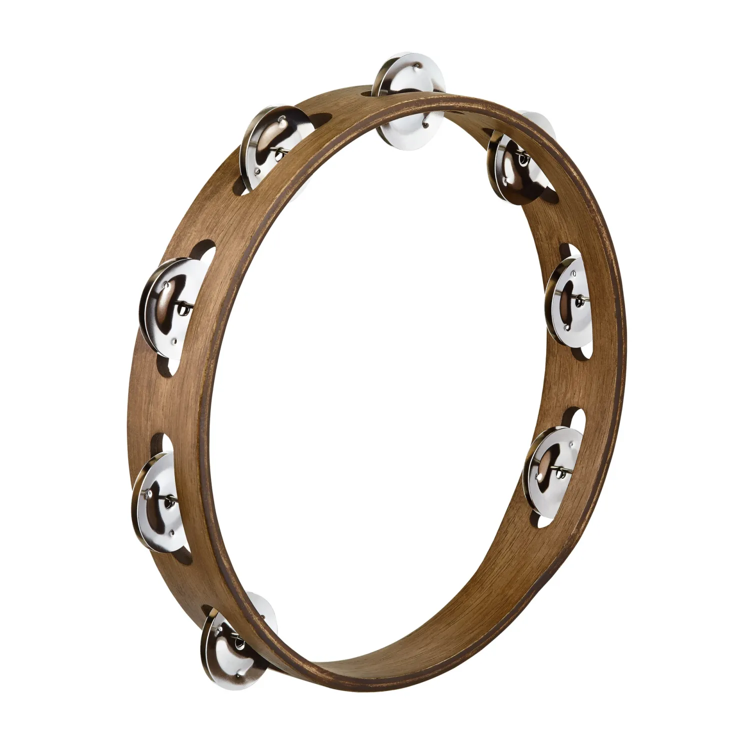 Tambourin Meinl 10" - 1 Rang - Acier - Walnut Brown