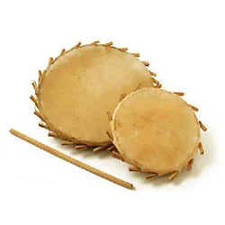 Sakara Yoman Tambourin Terre Cuite Petit - 19Cm