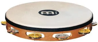 Tambourin Meinl 10" - Peau  De Chevre - 1 Rang - Nickel/Cuivre