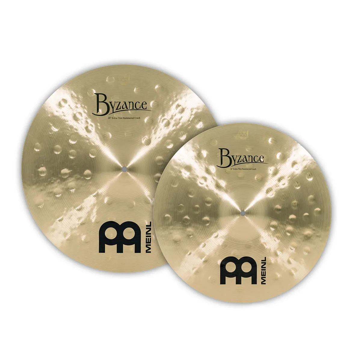 MEINL Byzance Traditional  MEINL Byzance Traditional Hammered Extra Thin Crash Pack 2pcs