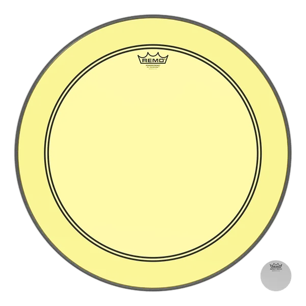 REMO Colortone 22" Powerstroke 3 Bass Yellow