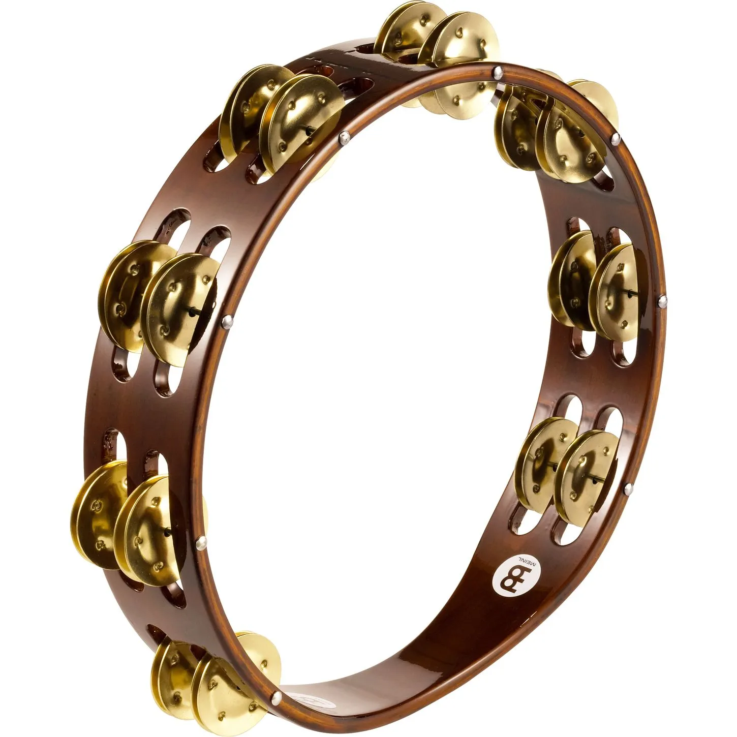 Tambourin Meinl 10" - 2 Rangs - Laiton - African Brown