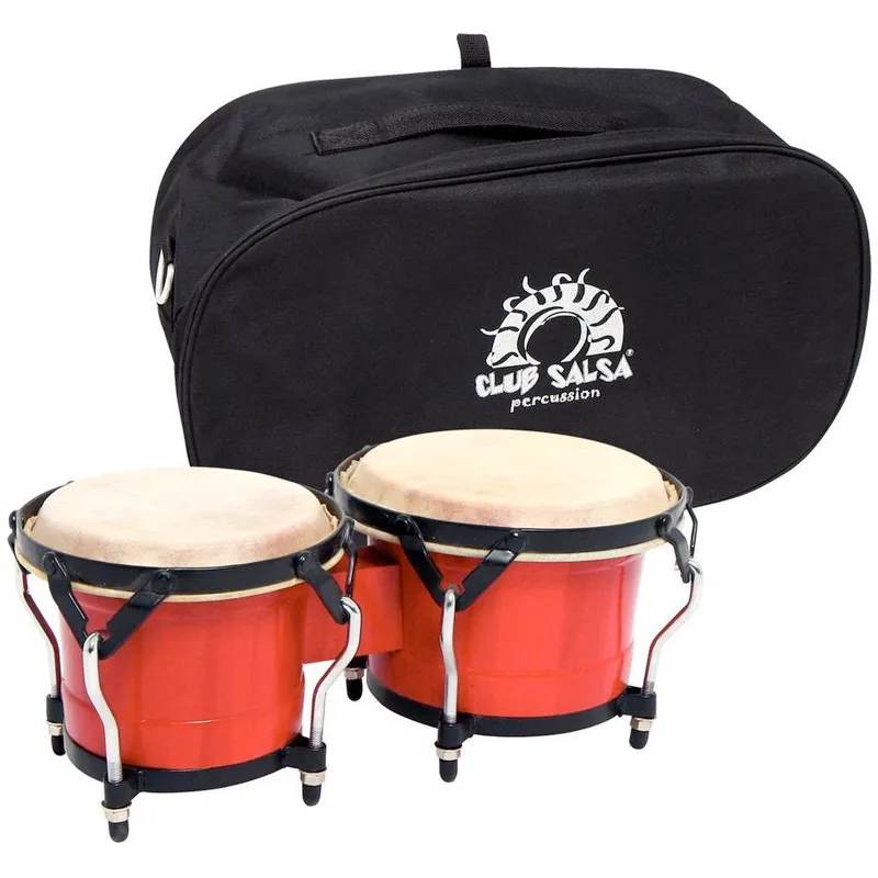 Bongos GEWA Club Salsa 6.5/7.5" - Rouge + Housse