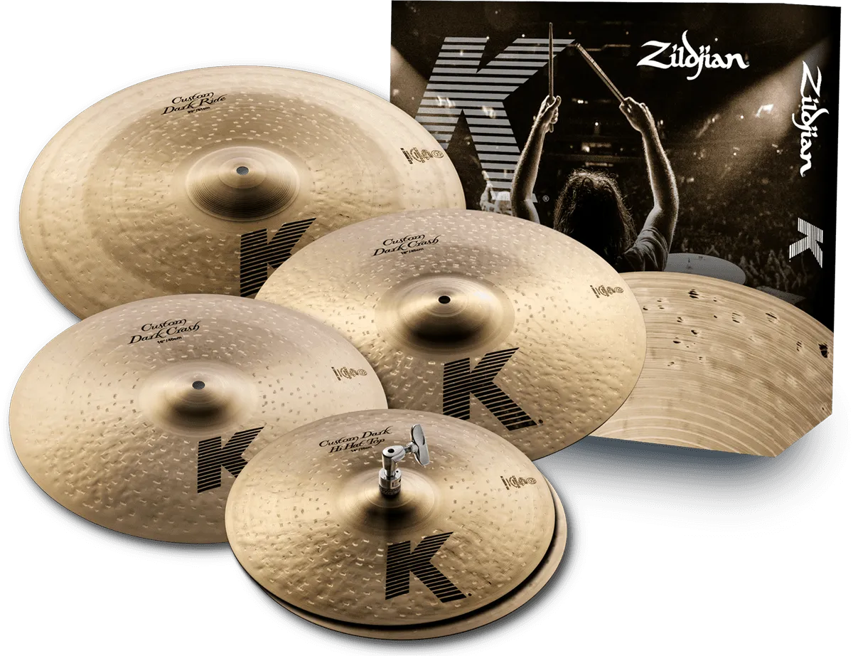 ZILDJIAN K Custom Dark 4pcs Pack ZILDJIAN