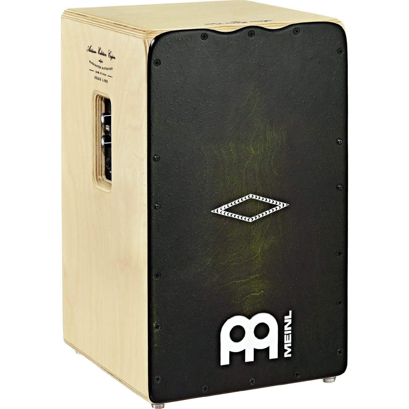MEINL Cajon Artisan  Pre-Amplifie - Dark Olive Burst