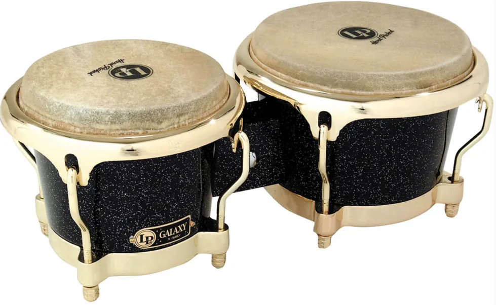 Bongos LP 794X Galaxy Fiberglass - Black Holograme Sp - Gold