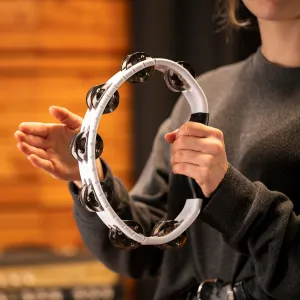 Tambourin Meinl Headliner Demi-Lune - 2 Rangs - Acier - White