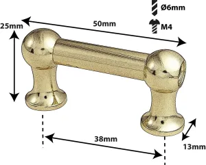 Coquille Spare Drum Tube Lug - Mono Tirant - 38mm - Gold