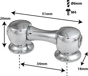 Coquille Spare Drum Tube Lug - Double Tirant - 34Mm