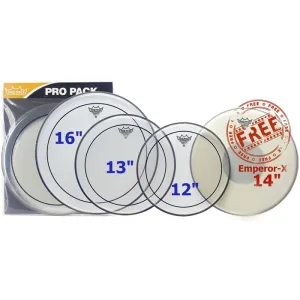 REMO Pack Pinstripe 12"/13"/16" Clear + Empx 14" Coated