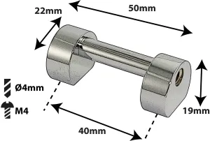Coquille Spare Drum Tube Lug - Double Tirant - 40Mm