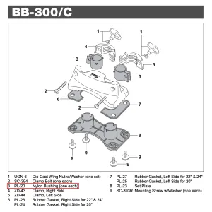 Gaine Nylon Pearl 22mm Pour Embase Bb300 (X1)