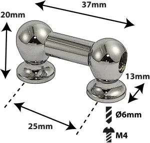 Coquille Spare Drum Tube Lug - Double Tirant - 25Mm