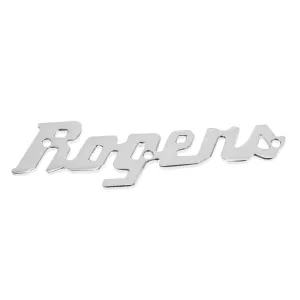 Badge Rogers Logo Acier Chrome