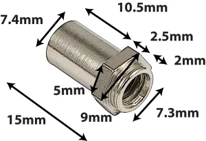 Cheminee Sparedrum Hexagonale Snhe15S 15mm - Acier Ressort (X10)