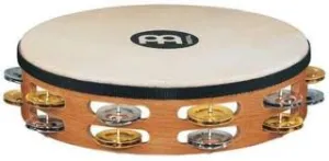Tambourin Meinl 10" - Peau  De Chevre - 2 Rangs - Nickel/Cuivre