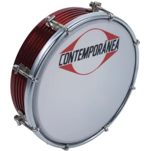 Tamborim Contemporanea Frisado 06" Alu - 8 Tirants - Red