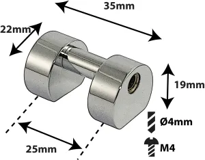 Coquille Spare Drum Tube Lug - Simple Tirant - 25Mm