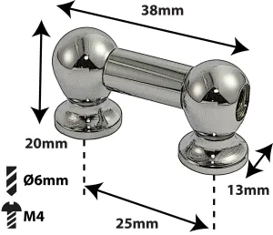 Coquille Spare Drum Tube Lug - Simple Tirant - 25Mm