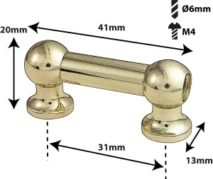 Coquille Spare Drum Tube Lug - Double Tirant - 31mm - Gold