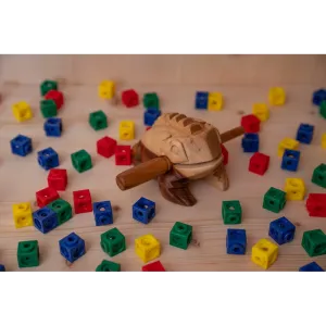 Guiro Nino Grenouille Bois Naturel - Medium