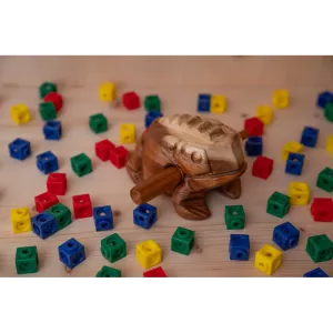 Guiro Nino Grenouille Bois Naturel - Large