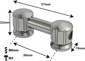 Coquille Spare Drum Tube Lug - Simple Tirant - 38Mm