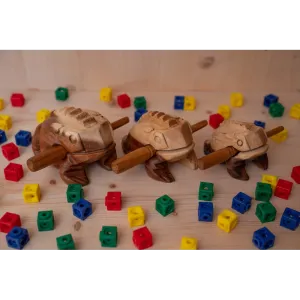 Guiro Nino Grenouille Bois Naturel - Medium