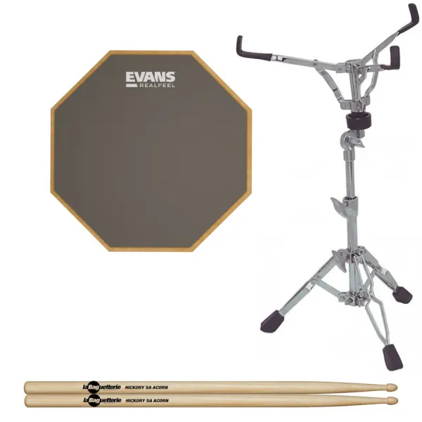 Produit EVANS Pack Pad d'Entrainement RF12G w/ Pied de Caisse Claire & Baguettes Image