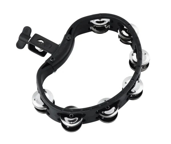 Produit MEINL HTMT2BK Tambourin Headliner Demi-Lune 2 Rangs Acier Black w/clamp Image