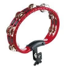 Produit MEINL TMT2R Tambourin Demi-Lune 2 Rangs Acier Red w/clamp Image