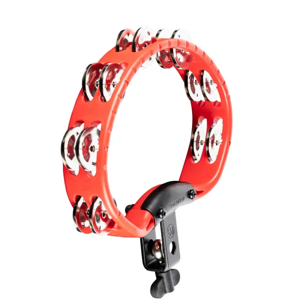 Produit MEINL HTMT2R Tambourin Headliner Demi-Lune 2 Rangs Acier Red w/clamp Image