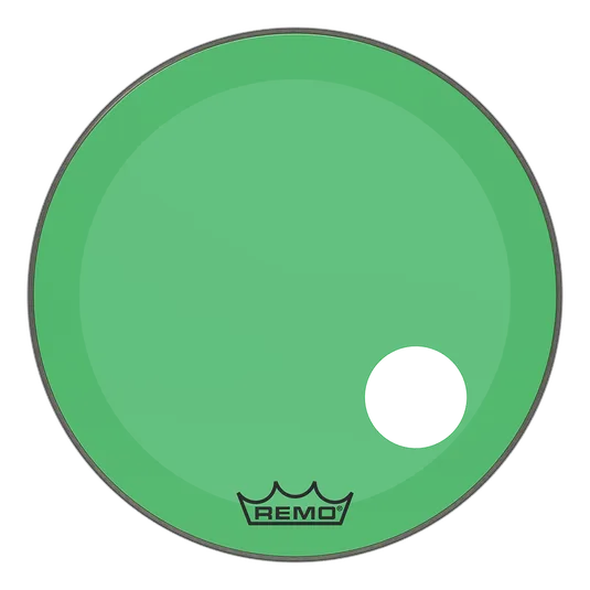 Produit REMO Colortone 18" Powerstroke 3 Bass Green W/Hole Image