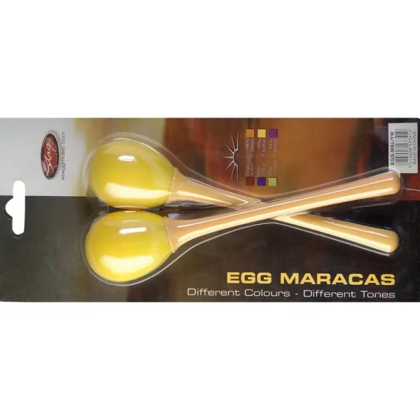 Produit Shaker Stagg Egg Yellow - Manche Plastique- La Paire Image